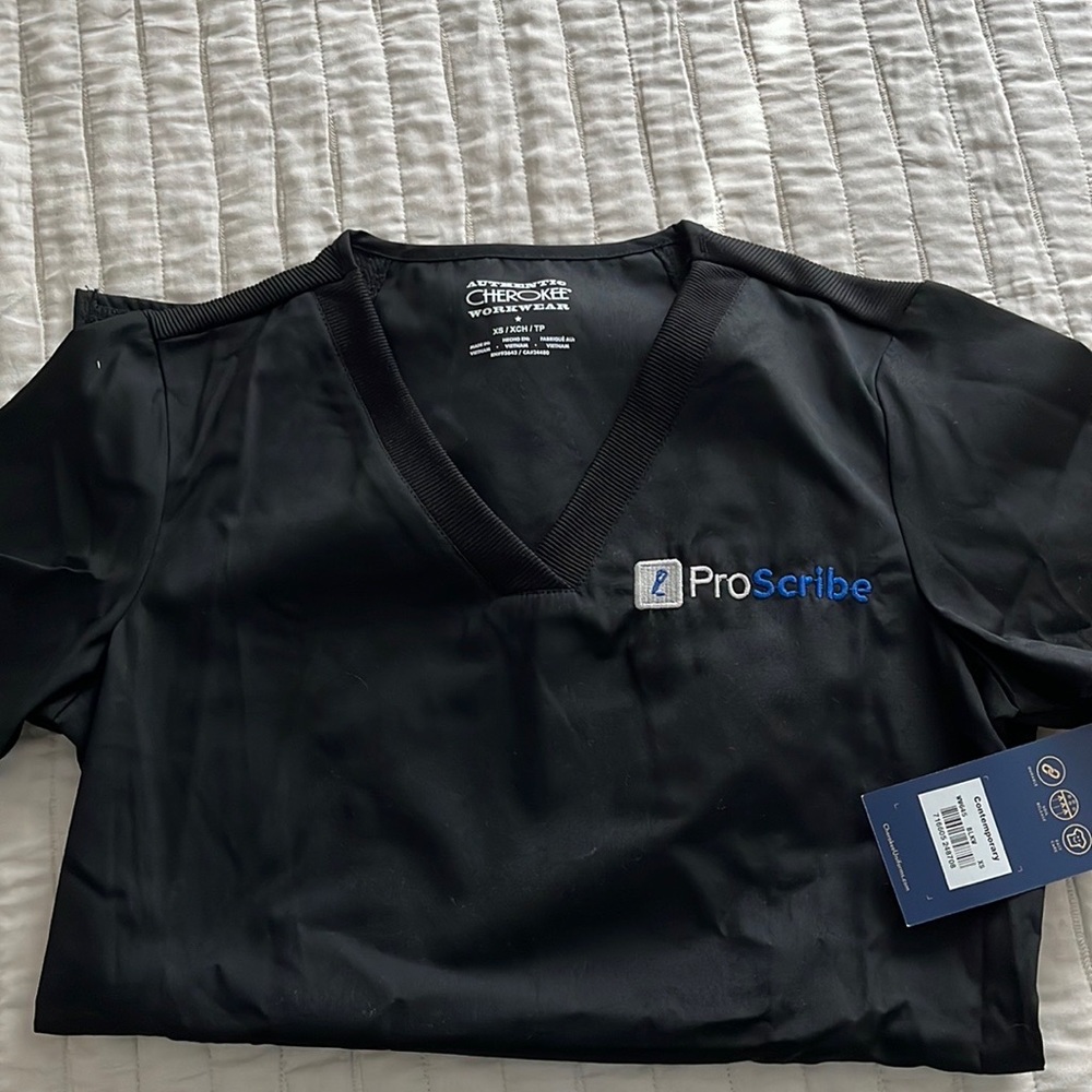 Cherokee Black ProScribe Scrub Top